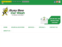 Tablet Screenshot of busybeecarwash.net